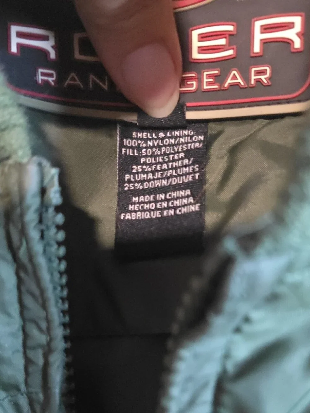 Roper Men's Dark Green Quilted Puffer Vest. Ptp 26 1/2 Length 35